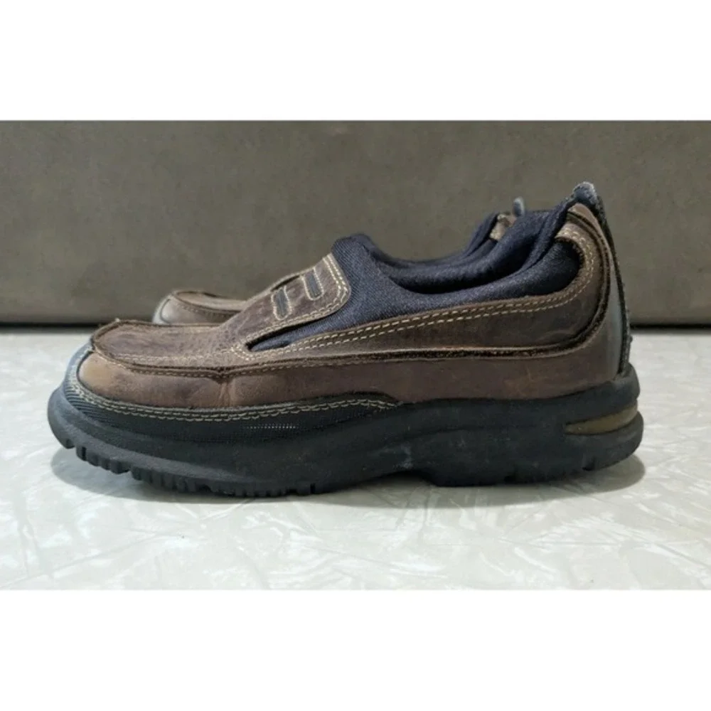 Stride Rite Carson Moc‎ Brown Leather Slip On Loafers Kids 11W